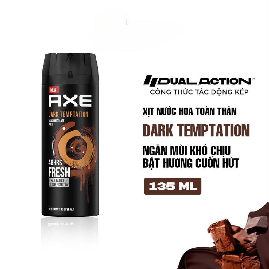 Xịt Khử Mùi AXE Dark Temptation 135ml