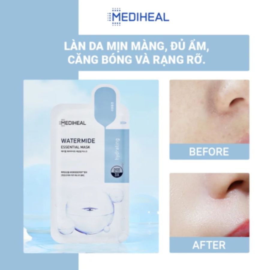 Mặt Nạ Mediheal Watermide Essential Mask Cấp Nước Dưỡng Ẩm Cho Làn Da Khô Ráp 24ml