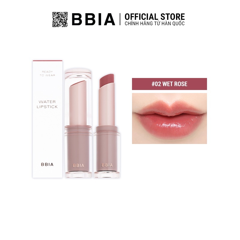 Son Thỏi Bbia Ready To Wear Water Lipstick - 02 Wet Rose