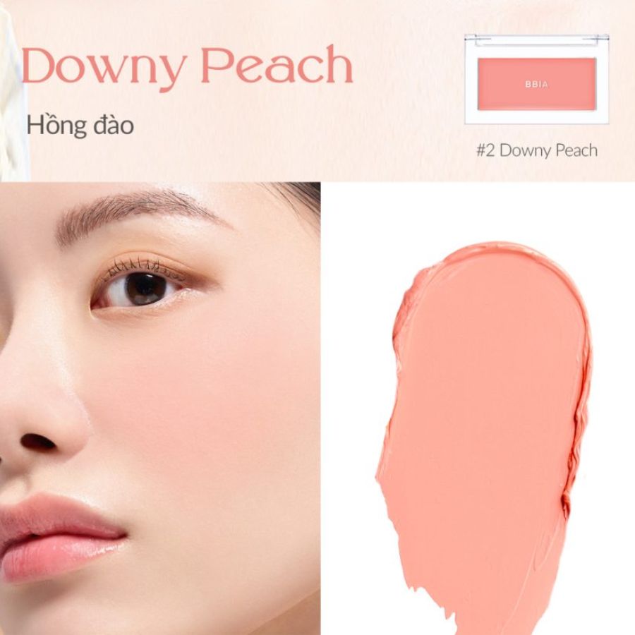 Phấn Má Bbia Ready To Wear Downy Cheek - 02 Downy Peach