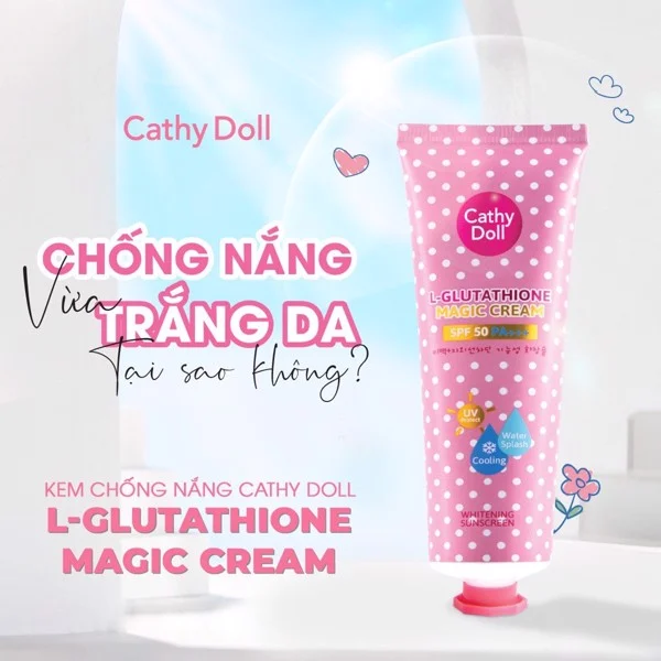 Kem Chống Nắng Cathy Doll Whitening Sunscreen L-Glutathione Magic Cream 60ml