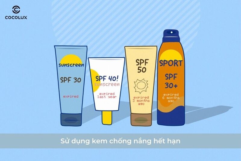 Sử dụng kem chống nắng hết hạn
