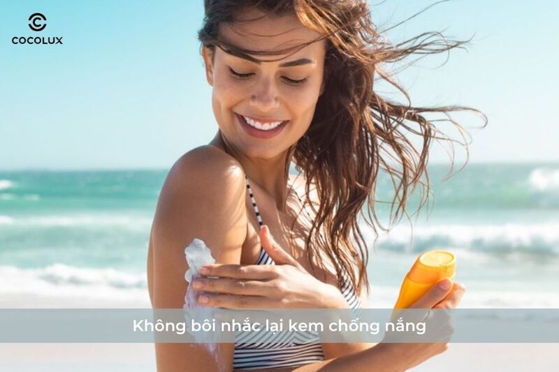 Không bôi nhắc lại kem chống nắng