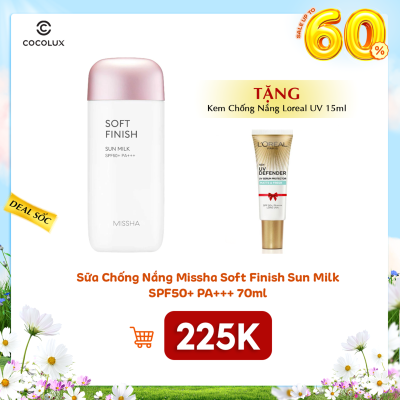 Sữa Chống Nắng Missha Sun Milk SPF50+ PA+++ 70ml