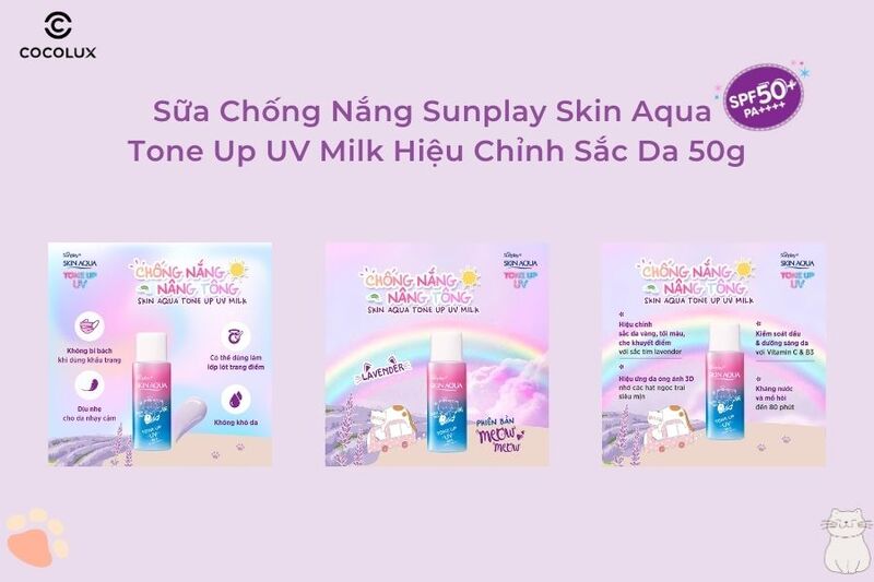 Sữa Chống Nắng Sunplay Skin Aqua Tone Up UV Milk Hiệu Chỉnh Sắc Da 50g