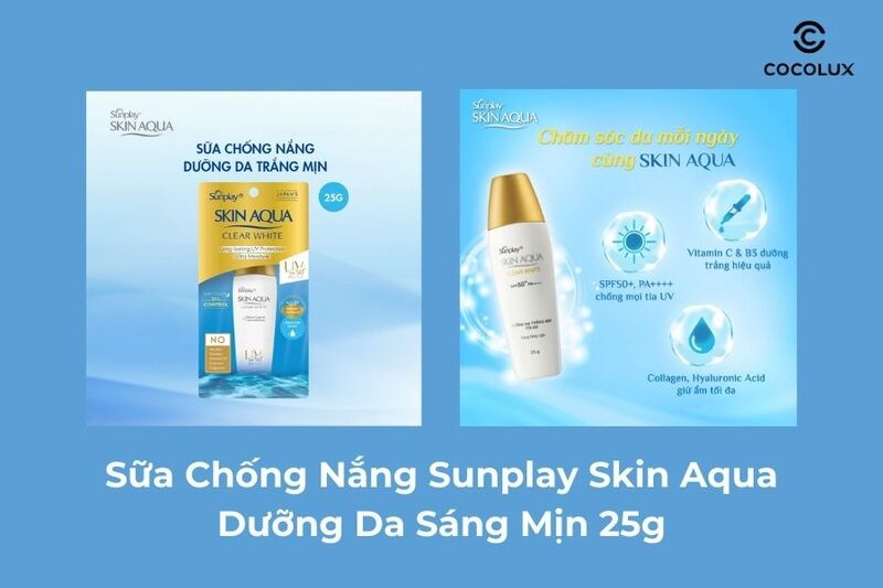Sữa Chống Nắng Sunplay Skin Aqua Dưỡng Da Sáng Mịn 25g