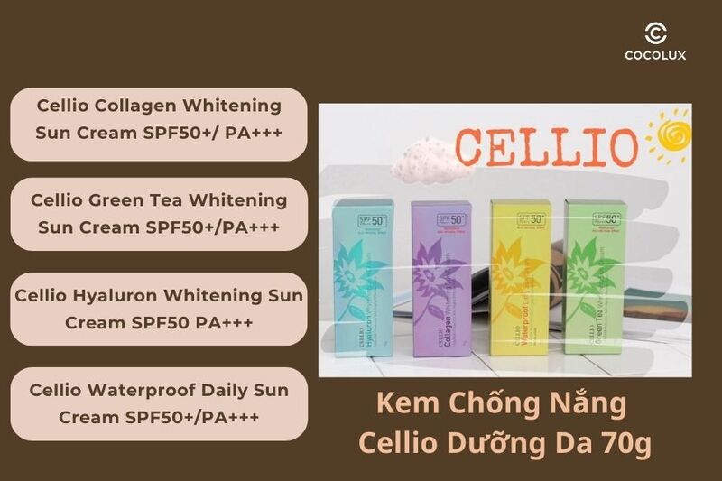 Kem Chống Nắng Cellio Dưỡng Da