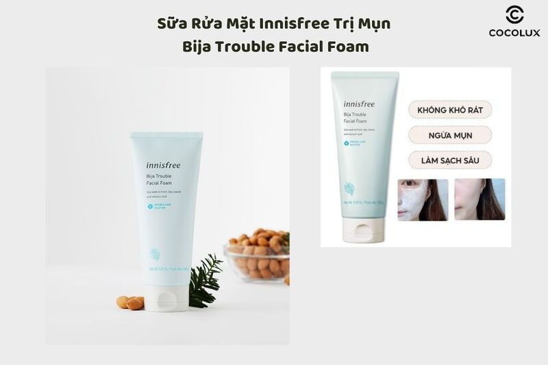 Sữa rửa mặt Innisfree trị mụn Bija Trouble Facial Foam