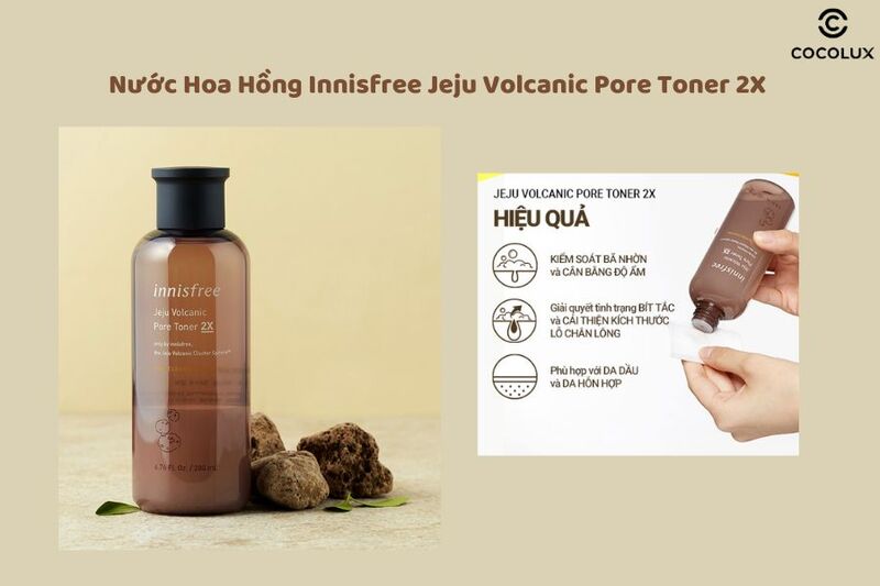 Nước hoa hồng Innisfree Jeju Volcanic Pore Toner 2X