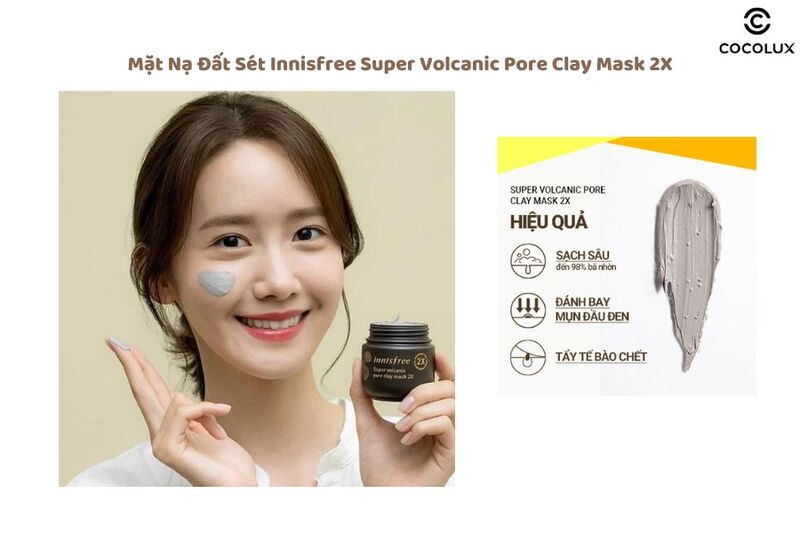 Mặt nạ đất s&eacute;t Innisfree Super Volcanic Pore Clay Mask 2X