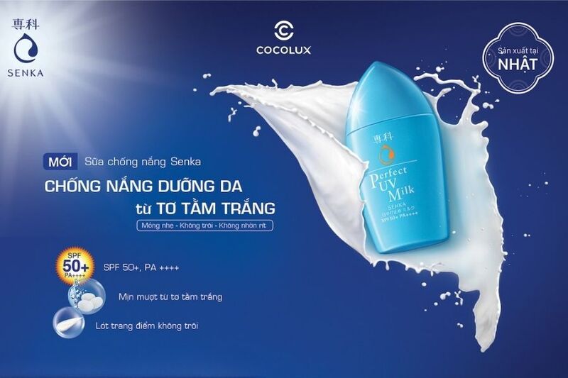 Sữa Chống Nắng Dưỡng Ẩm Senka Perfect UV Milk SPF50/PA++++ 40ml