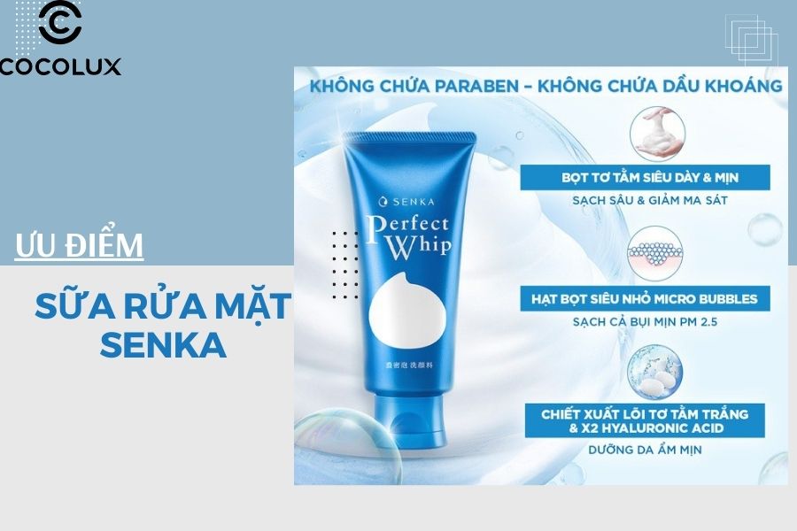 ưu điểm sữa rửa mặt Senka Perfect Whip