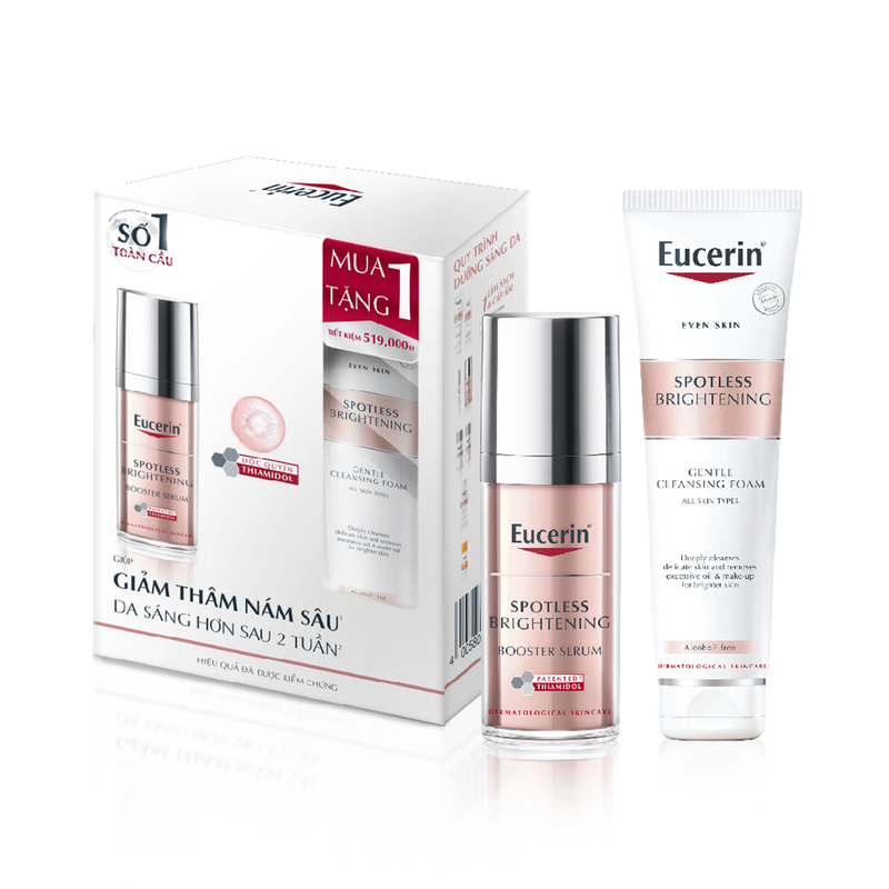 Bộ Sản Phẩm Eucerin Tinh Chất Giảm Thâm Nám, Dưỡng Da 30ml Và Sữa Rửa Mặt Rửa Mặt Dịu Nhẹ, Làm Sáng Da 150g