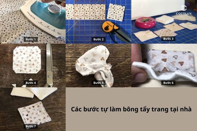 C&aacute;ch tự l&agrave;m b&ocirc;ng tẩy trang tại nh&agrave; đơn giản