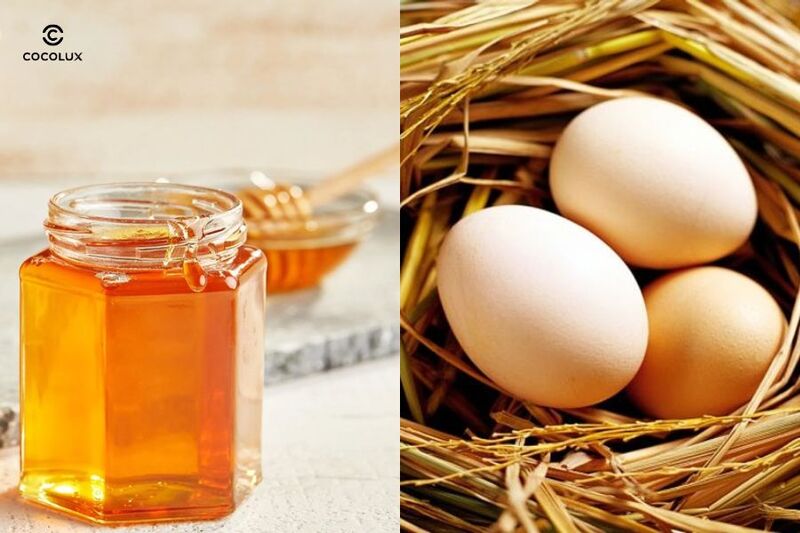 Dưỡng trắng da với mật ong và trứng gà