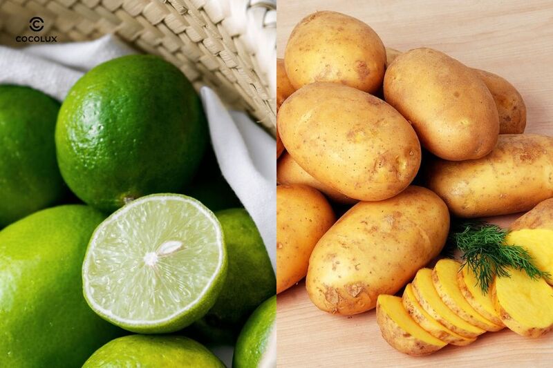 Dưỡng trắng da với chanh và khoai tây