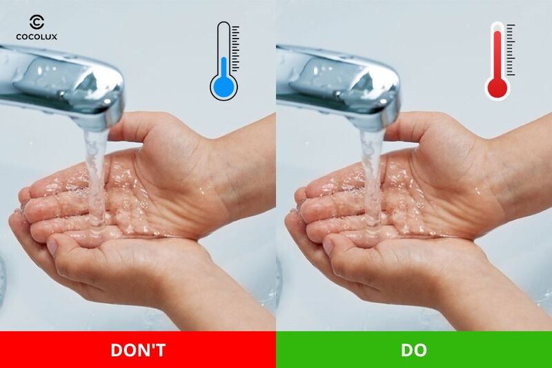 Tránh tiếp xúc với nước nóng