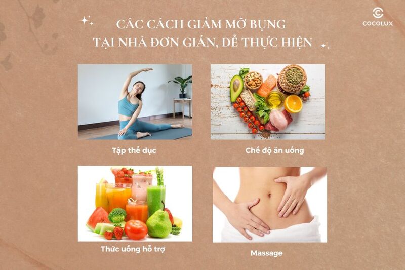 Các cách giảm mỡ bụng tại nhà đơn giản, dễ thực hiện