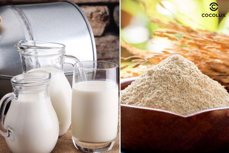Kết hợp Cám Gạo với sữa chua hoặc sữa tươi không đường là phương pháp loại bỏ sạch sẽ tế bào chết khỏi da 
