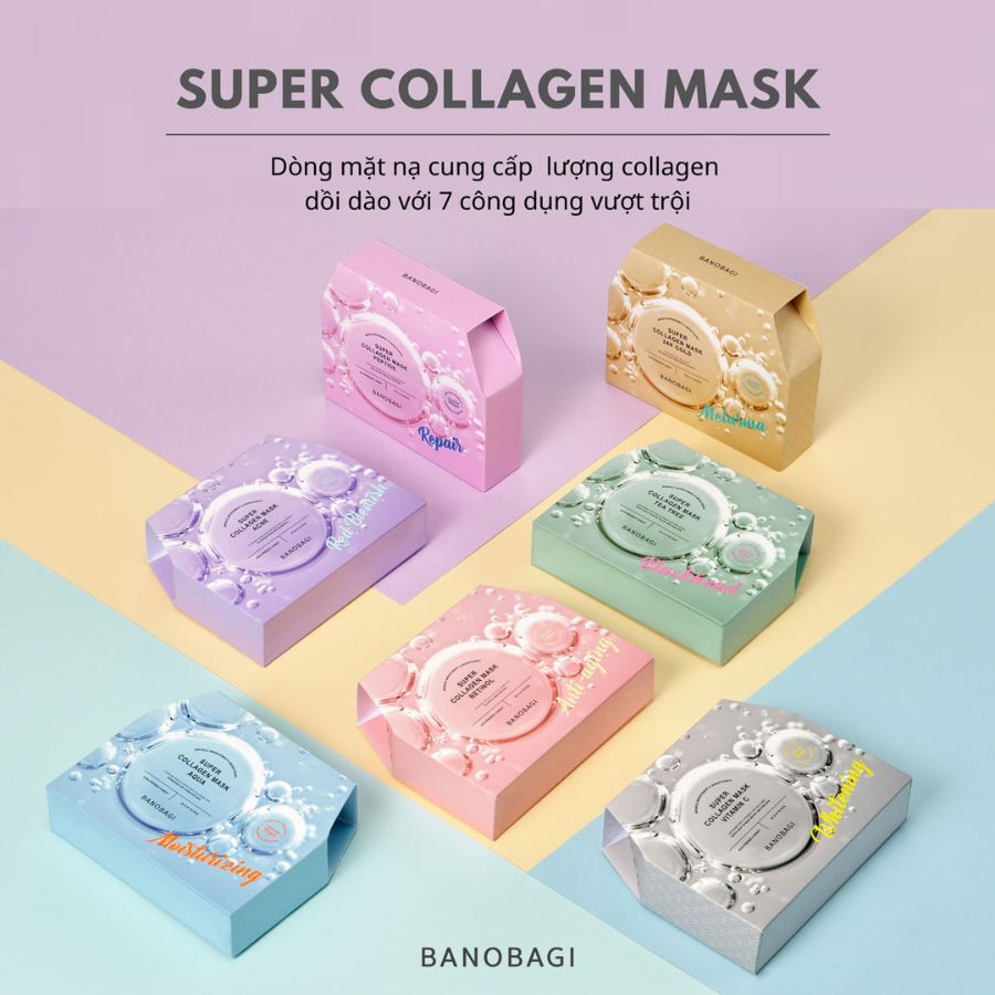 Mặt Nạ Banobagi Super Collagen Mask 24k Gold Melasma Mờ Nám, Tàn Nhang 30g