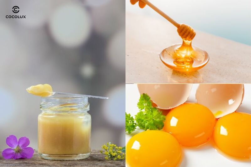 Mặt nạ từ sữa ong chúa, mật ong và lòng đỏ trứng gà