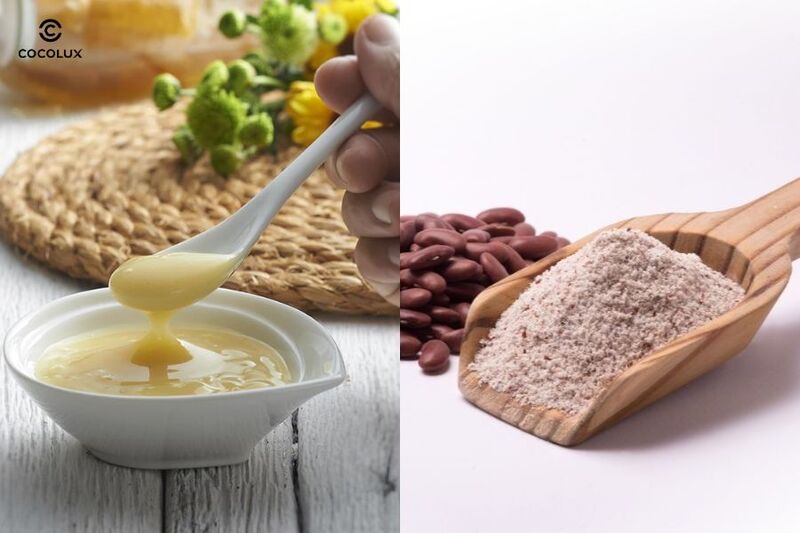 Mặt nạ từ sữa ong chúa và bột đậu đỏ
