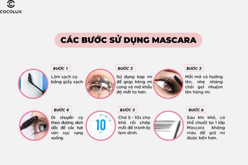 Các bước sử dụng mascara chi tiết