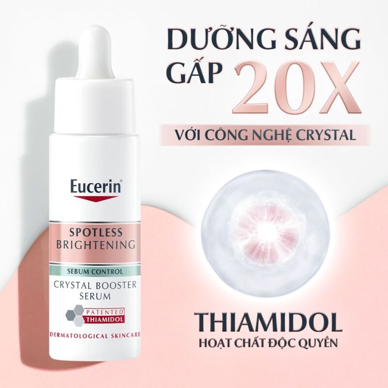 Serum Eucerin Spotless Brightening Crystal Booster Serum Giảm Thâm Nám Cho Da Nhờn 30ml 