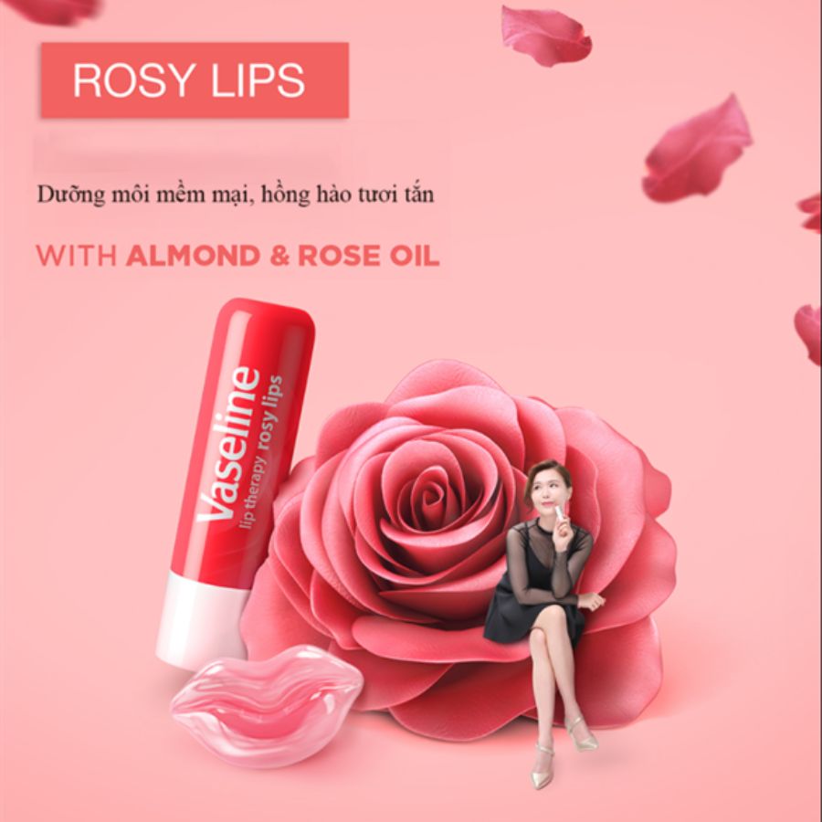 Son Dưỡng Vaseline Dạng Thỏi Lip Therapy Rosy Lips 4.8g