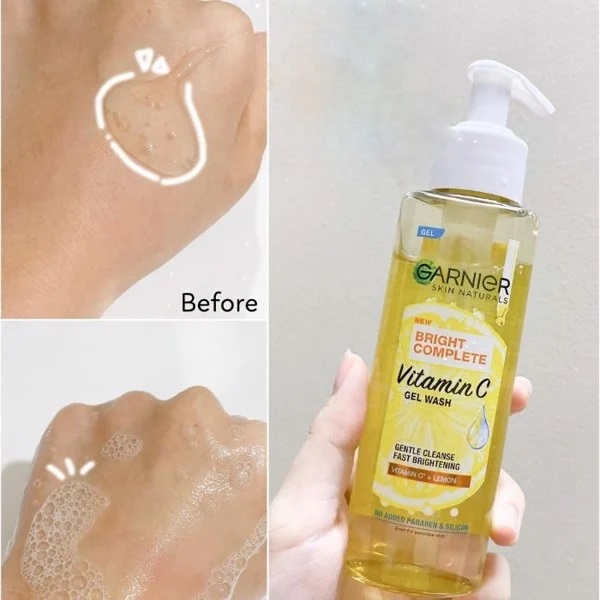 Gel Rửa Mặt Garnier Skin Naturals Bright Complete Vitamin C Gel Wash 120ml