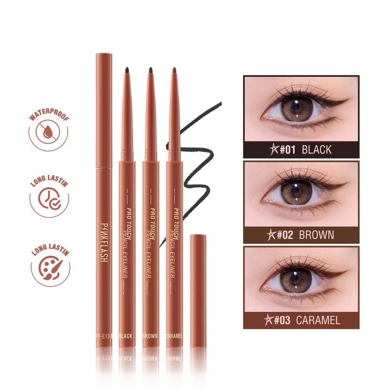 Bút Kẻ Mắt Pinkflash ProTouch Eyeliner Pencil Dạng Gel Chống Thấm Nước - 02 BROWN