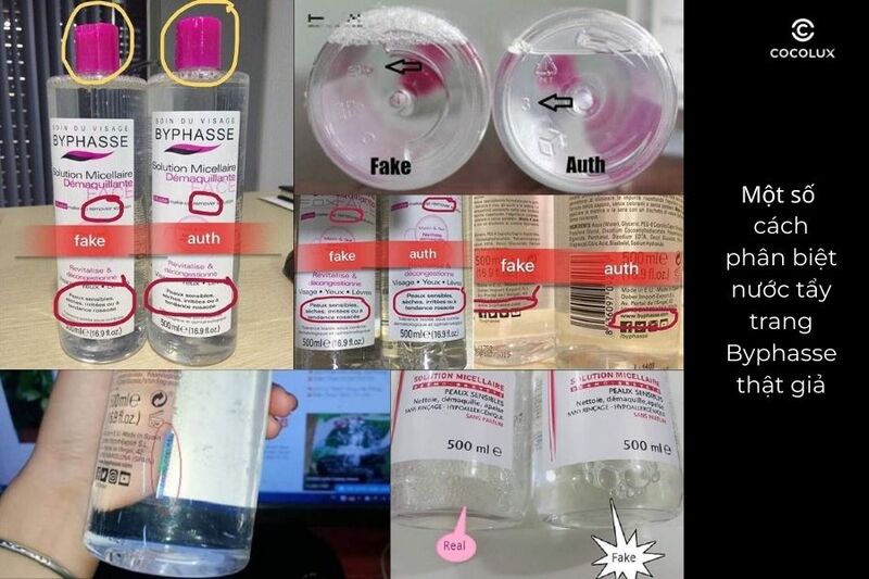 Cách ph&acirc;n bi&ecirc;̣t nước t&acirc;̉y trang Byphasse th&acirc;̣t giả