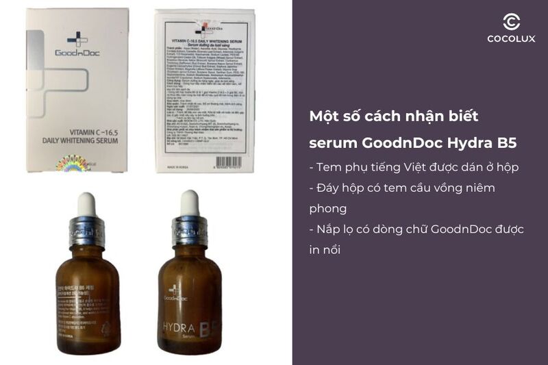 Cách nhận biết serum GoodnDoc Hydra B5 thật, giả