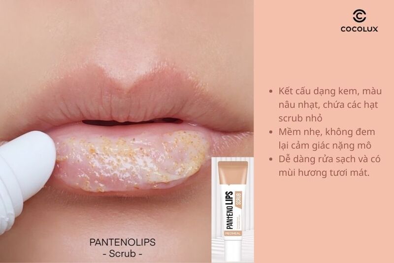 Kết cấu dạng kem của tẩy tế bào chết môi Mediheal Pantenolips Scrub