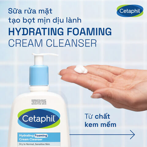 Sữa Rửa Mặt Cetaphil Hydrating Foaming Cream Cleanser Tạo Bọt Cho Da Nhạy Cảm 236ml