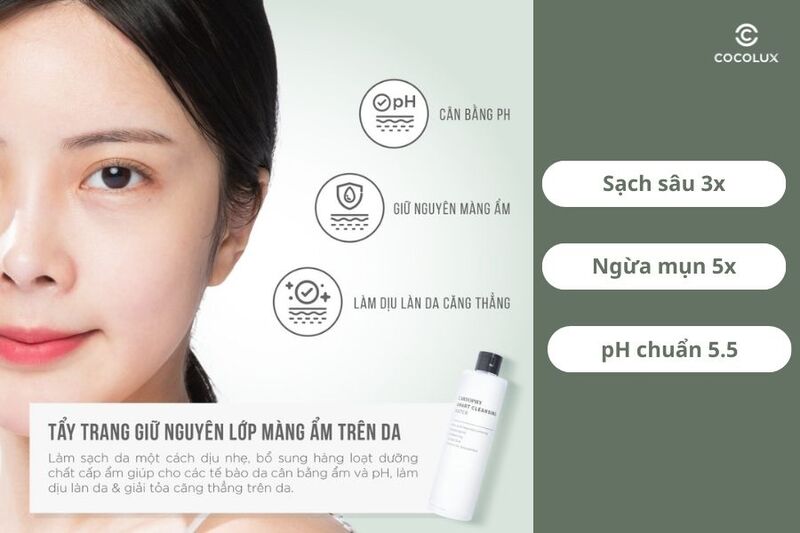Nước tẩy trang Caryophy Smart Cleansing Water c&oacute; khả năng l&agrave;m sạch tốt