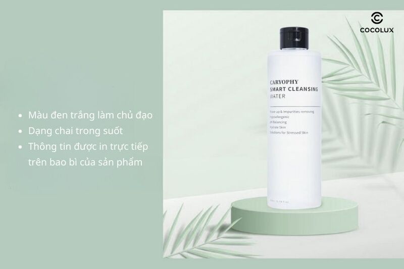 Nước tẩy trang Caryophy Smart Cleansing Water c&oacute; thiết kế basic, tinh tế