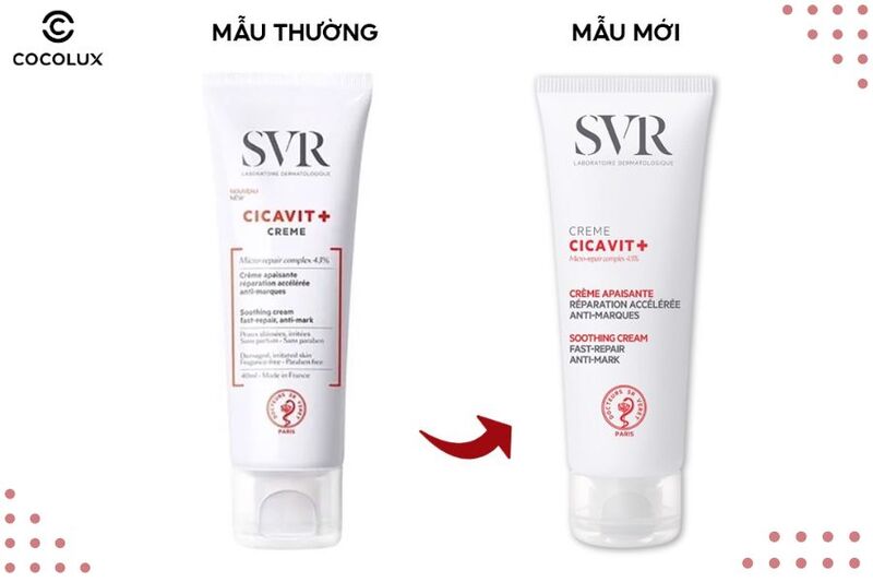 Thiết kế, bao b&igrave; Kem Dưỡng SVR Phục Hồi L&agrave;m Dịu Da Cicavit+ Cr&egrave;me&nbsp;