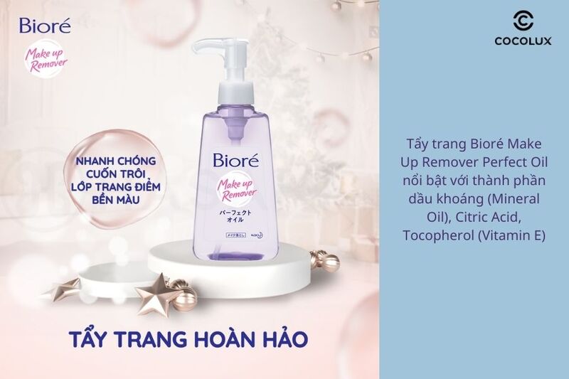 Thành phần chính của tẩy trang Bioré Make Up Remover Perfect Oil