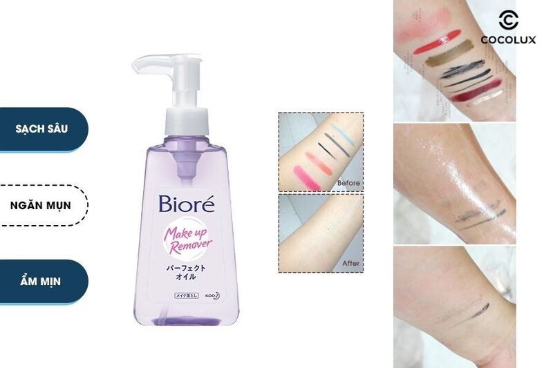 Công dụng của tẩy trang Bioré Make Up Remover Perfect Oil