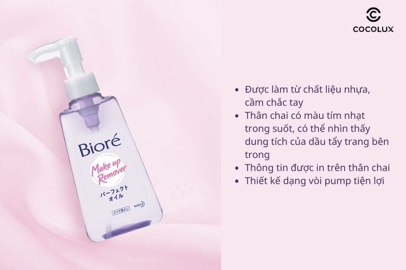 Thiết kế của tẩy trang Bioré Make Up Remover Perfect Oil