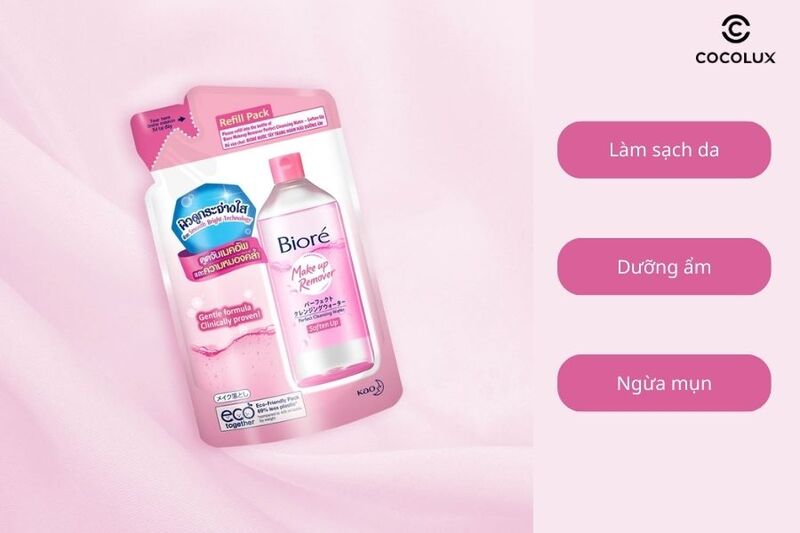 Công dụng chính của nước tẩy trang Bioré Make Up Remover Perfect Cleansing Water Soften Up