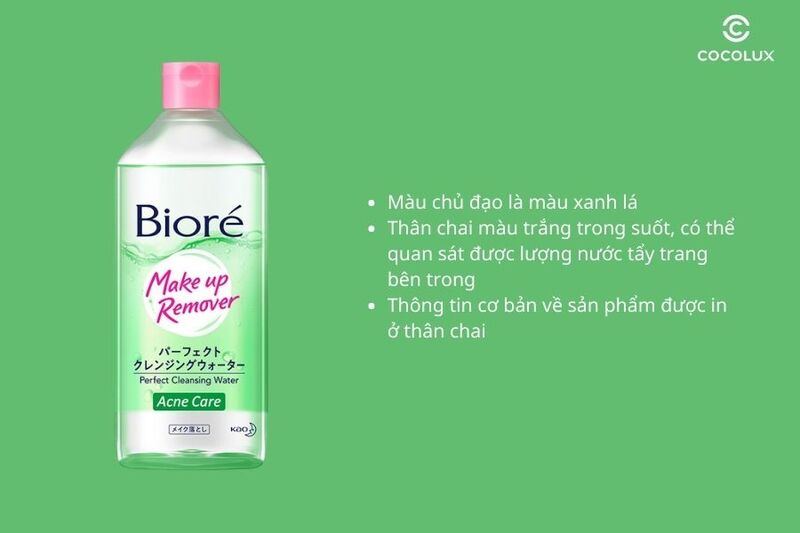 Thiết kế của nước tẩy trang Bioré Make Up Remover Perfect Cleansing Water Acne Care