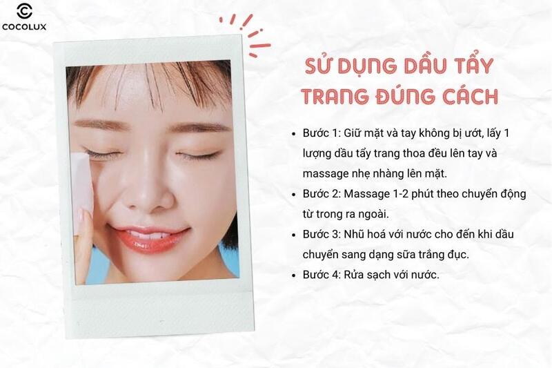 hướng dẫn sử dụng dầu tẩy trang đúng cách