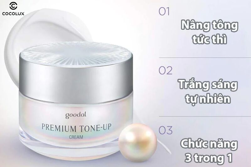 Công dụng kem dưỡng Goodal Premium Snail Tone Up Cream Ốc Sên