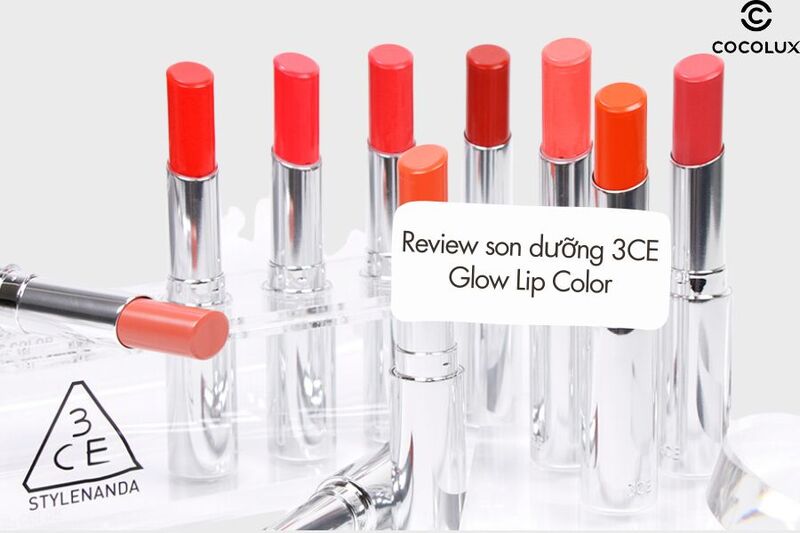 Review son dưỡng 3CE Glow Lip Color