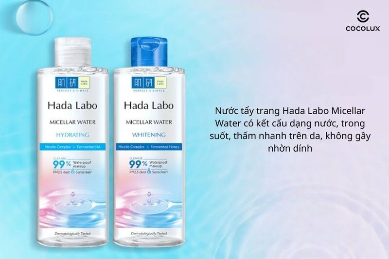 K&ecirc;́t c&acirc;́u của nước t&acirc;̉y trang Hada Labo Micellar Water