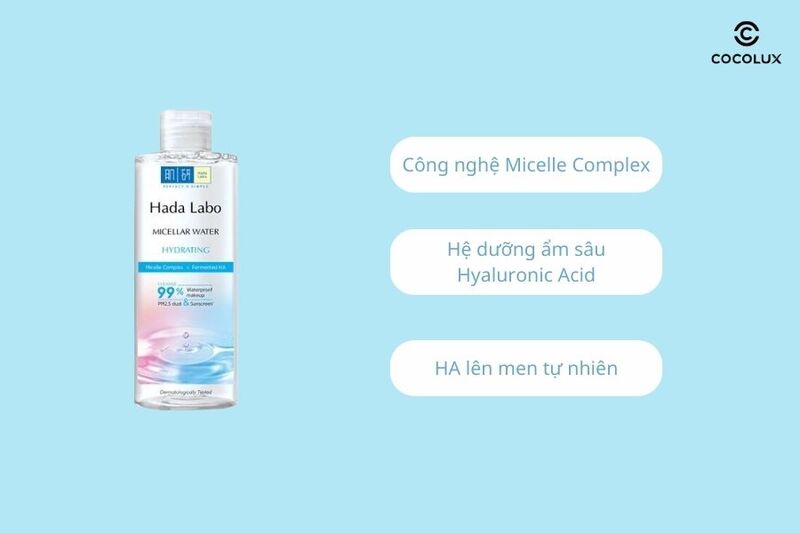 Thành ph&acirc;̀n ti&ecirc;u bi&ecirc;̉u của&nbsp;nước t&acirc;̉y trang Hada Labo Micellar Water Hydrating