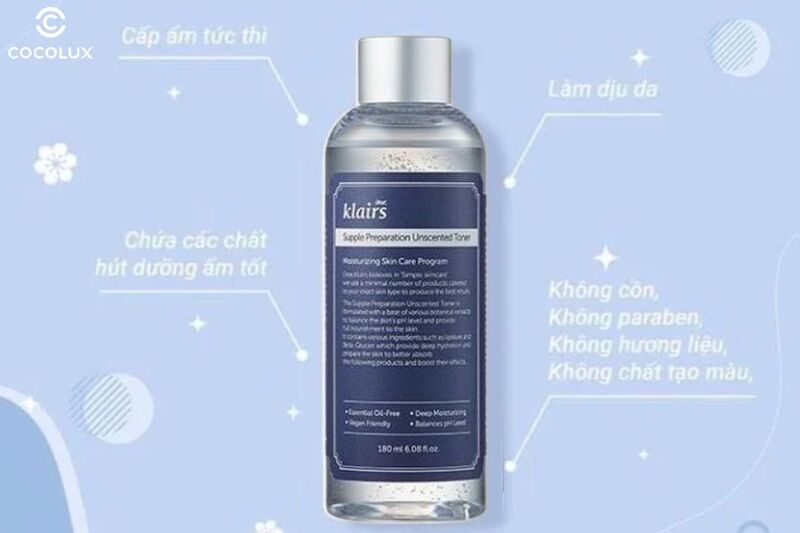 Công dụng của Toner Klairs không mùi