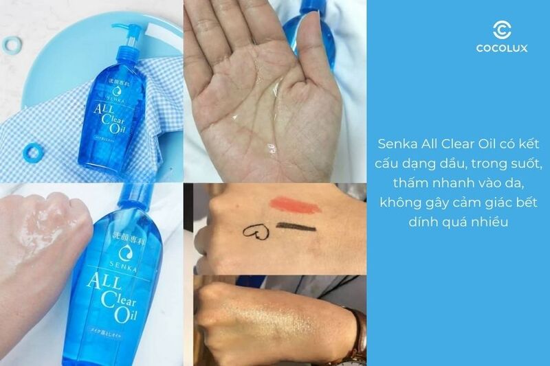 Kết cấu của dầu tẩy trang Senka All Clear Oil